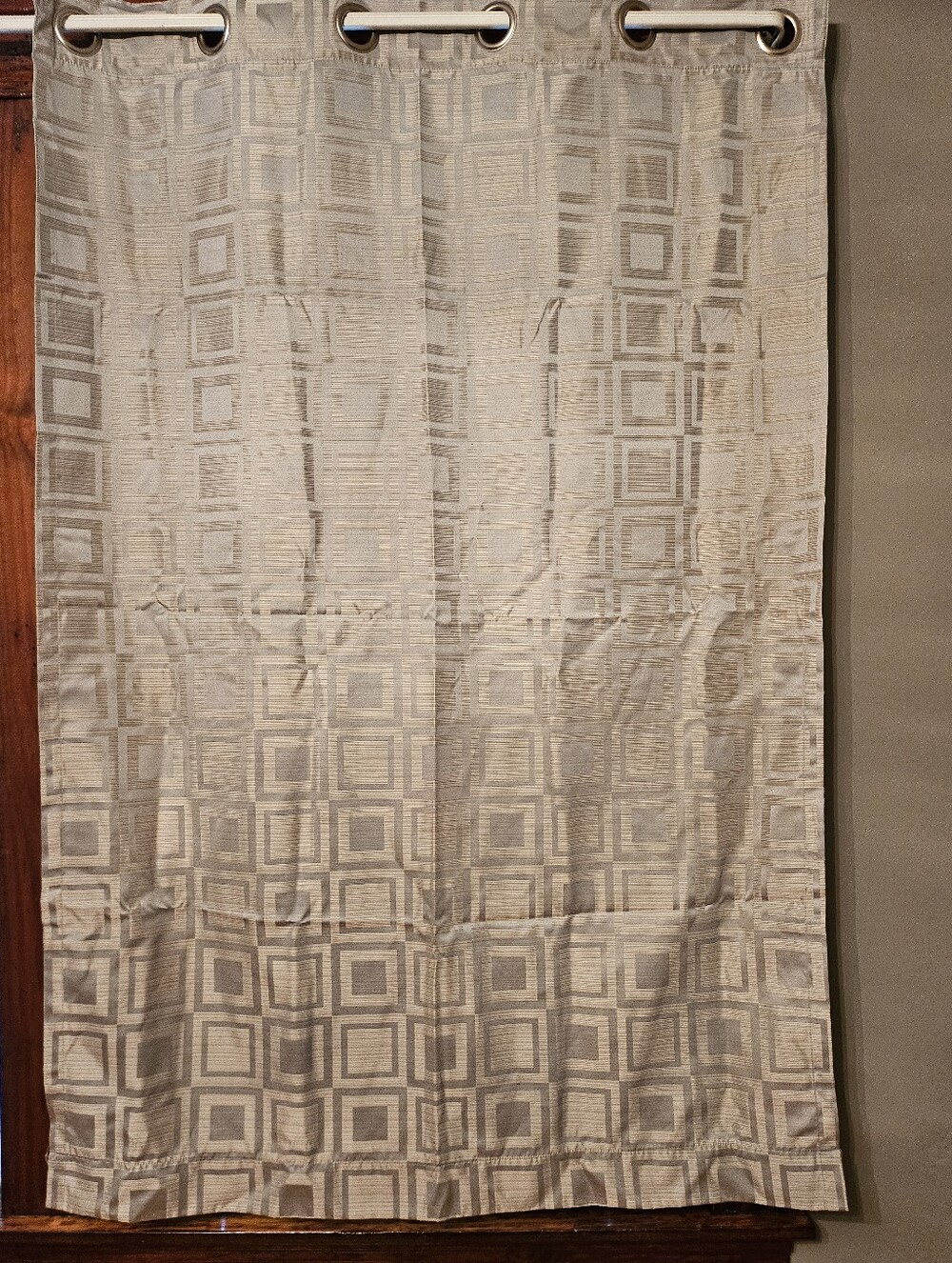 Light Blue Geometric Window Curtain Panel - Home Accents